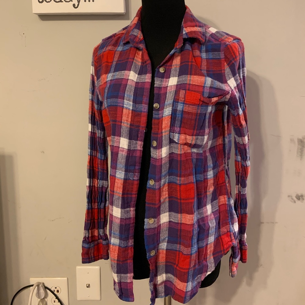 Red and Blue Aeropostale Flannel